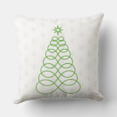 無限の愛クリスマスツリー – 緑&赤 クッション (裏面)