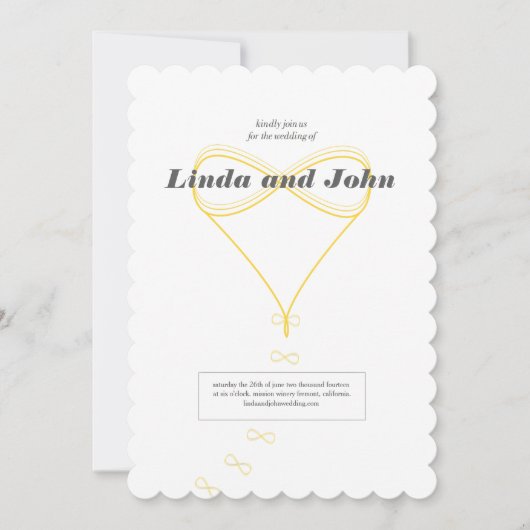 無限の愛 ウェディング招待状 招待状 (正面)