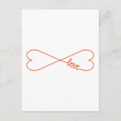 無限の愛, ハート型の無限大記号 ポストカード (正面)
