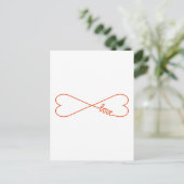無限の愛、ハート形の無限大のサイン ポストカード (スタンド正面)
