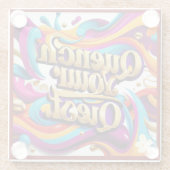 「無限の成長」 ガラスコースター (裏面)