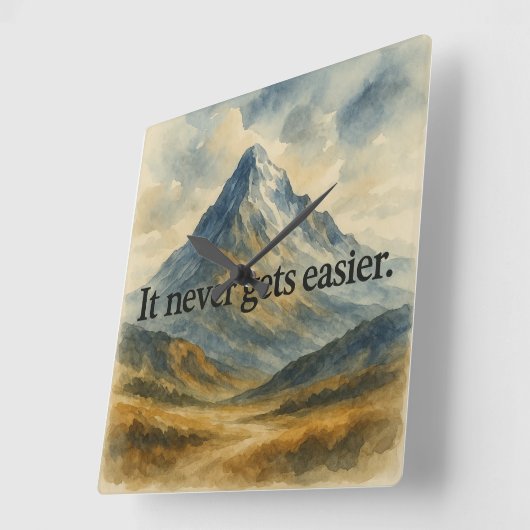 無限の挑戦 スクエア壁時計 (傾斜)