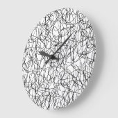 無限の文字列：織物織りテクスチャ交響曲 ラージ壁時計 (傾斜)