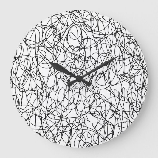 無限の文字列：織物織りテクスチャ交響曲 ラージ壁時計 (正面)