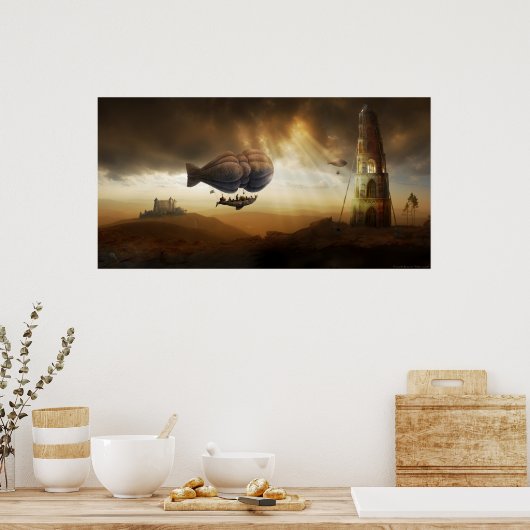 無限の旅 | Steampunk信じられないほどの冒険 ポスター (キッチン)