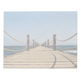 無限の木製の橋への海 ノートパッド