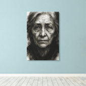 無限の沈黙 – しわだらけの真実のキャンバス印刷 キャンバスプリント (インサイチュ (ウッドフロア))