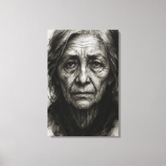 無限の沈黙 – しわだらけの真実のキャンバス印刷 キャンバスプリント (正面)