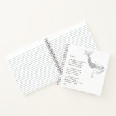 「無限の海」の詩を持つマーメイドのノート ノートブック (内部)