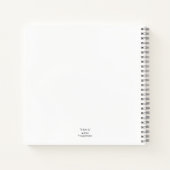 「無限の海」の詩を持つマーメイドのノート ノートブック (裏面)