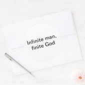 無限の男、有限神ハンカマーアルチュンハウスヨガ ラウンドシール (封筒)