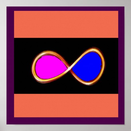 無限の真の愛コスモス数理科学自然おもしろい ポスター (正面)