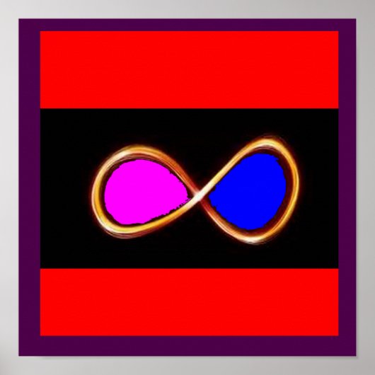 無限の真の愛コスモス数理科学自然おもしろい ポスター (正面)