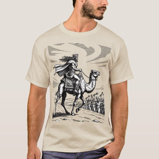 無限の砂漠の王冠を戴いた旅人 Tシャツ (正面)