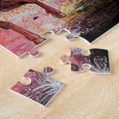 無限の空の水の色の馬 ジグソーパズル (側面)