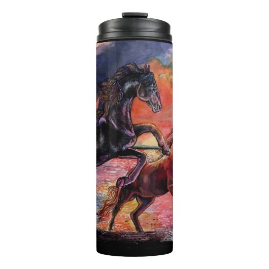 無限の空の水の色の馬 タンブラー (正面)