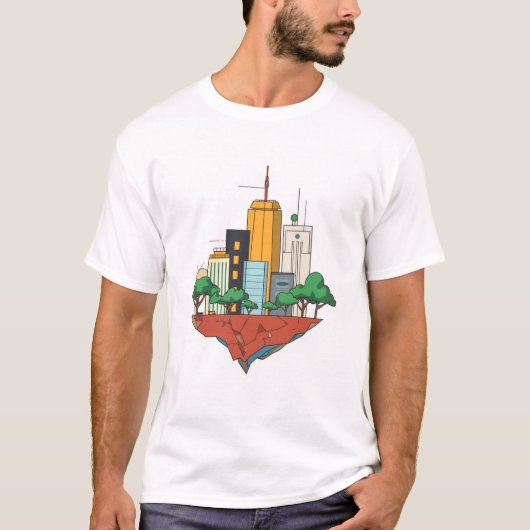 無限の空虚に漂う地球 Tシャツ (正面)