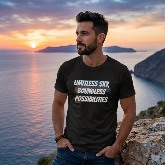 無限の空 – 無限の可能性モチベーション Tシャツ