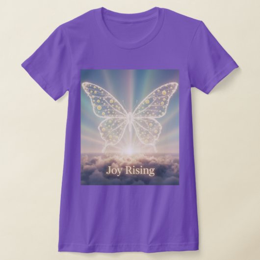 無限の笑顔の蝶 喜び昇華 Tシャツ (レイダウン)