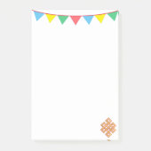 無限の結び目と数々の色のフラグ ポストイット (正面)