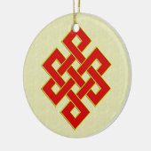 無限の結び目のオーナメント セラミックオーナメント (左)