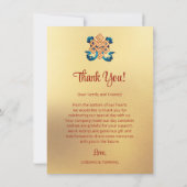 無限の結び目チベット結婚の サンキューカード (裏面)