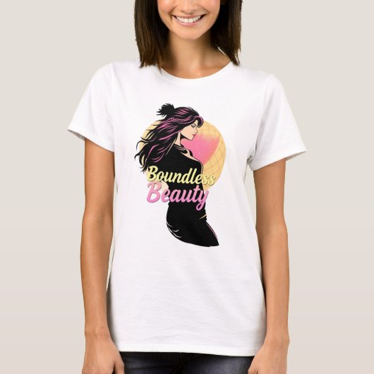 無限の美しさ 女性用グラフィック Tシャツ (正面)