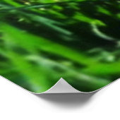 無限の背景に緑の草 ポスター (角)