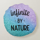 無限の自然ダイヤモンド虹の瞑想 ラウンドクッション (裏面)