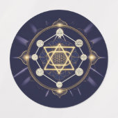 無限の花 — 神聖幾何学 天界 ラベル (デザイン1)