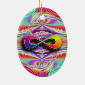 無限の虹（単語を追加） セラミックオーナメント (裏面)