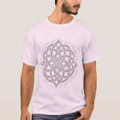 無限の調和：聖なる曼荼羅 ケルトシンボルアート Tシャツ (正面)