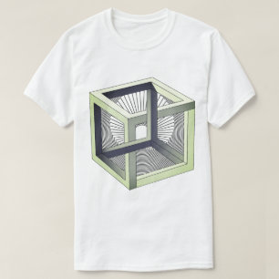 無限の迷路を描くビジュアルかわいい子 Tシャツ