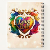 「無限の金色愛」 ノートブック (裏面)