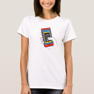 無限の電話ループ漫画おもしろいギフトTシャツ Tシャツ