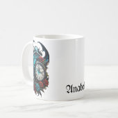 無限の霧の中の時計。 コーヒーマグカップ (正面左)