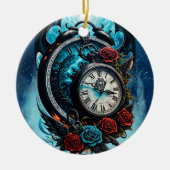 無限の霧の中の時計。 セラミックオーナメント (正面)