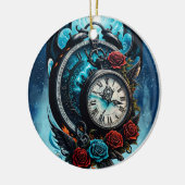 無限の霧の中の時計。 セラミックオーナメント (左)