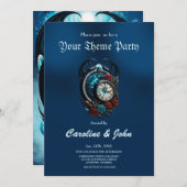 無限の霧の中の時計。 招待状 (正面/裏面)