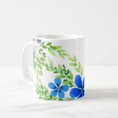 無限の青い忘れ私は花ではない コーヒーマグカップ (正面左)