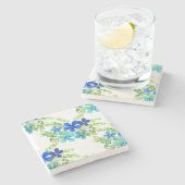 無限の青い忘れ私は花ではない ストーンコースター (横)