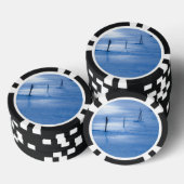 無限の青い氷 ポーカーチップ (積み重ね)
