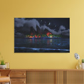 無限の青（夜） キャンバスプリント (インサイチュ (リビング))