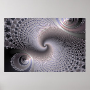 無限らせん状- Fractal Art ポスター