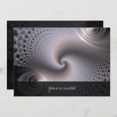 無限らせん状- Fractal Art 招待状 (正面/裏面)
