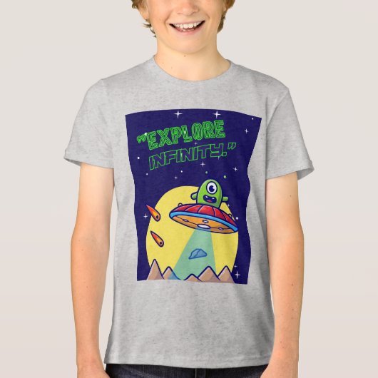 無限を探検しよう トライブレンドTシャツ (正面)
