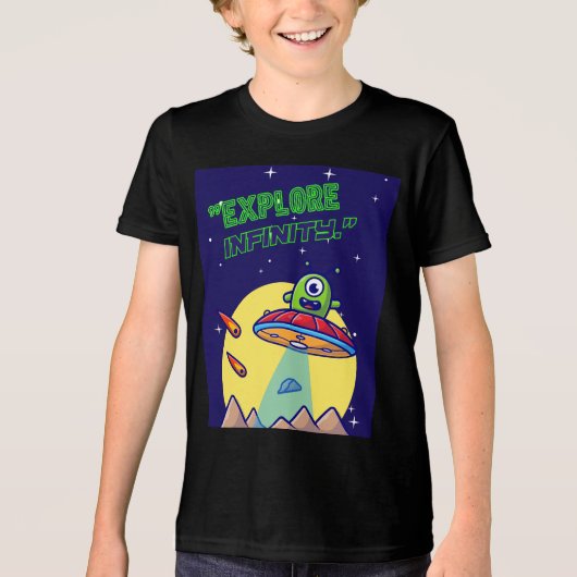 無限を探検しよう トライブレンドTシャツ (正面)