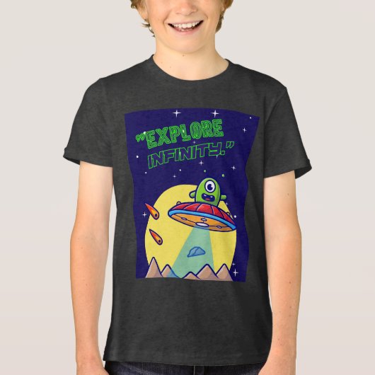 無限を探検しよう トライブレンドTシャツ (正面)