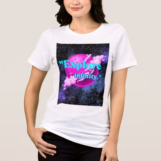 無限を探検しよう トライブレンドTシャツ (正面)