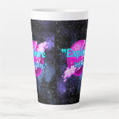 無限を探索する カフェラテマグ (正面)